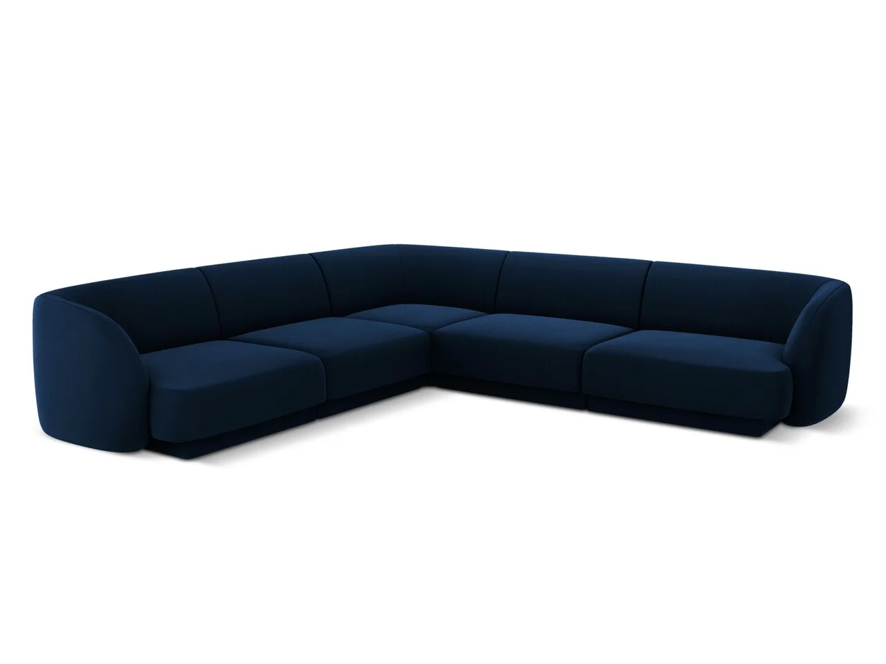 Coltar simetric 5 locuri, Miley, Micadoni Home, BL, 252x252x74 cm, catifea, albastru regal Coltar simetric 5 locuri, Miley, Micadoni Home, BL, 252x252x74 cm, catifea, albastru regal