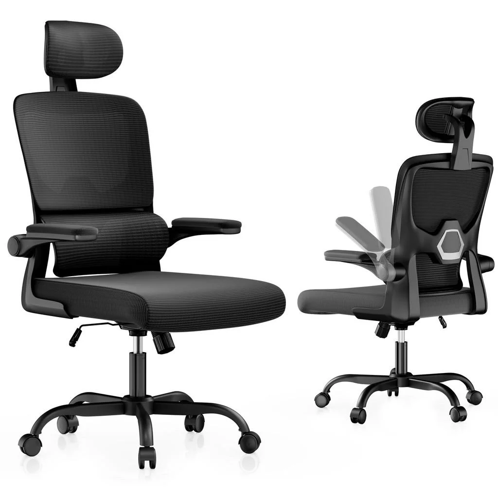 SCAUN DE COMPUTER rotativ cu funcție de balansare – Negru