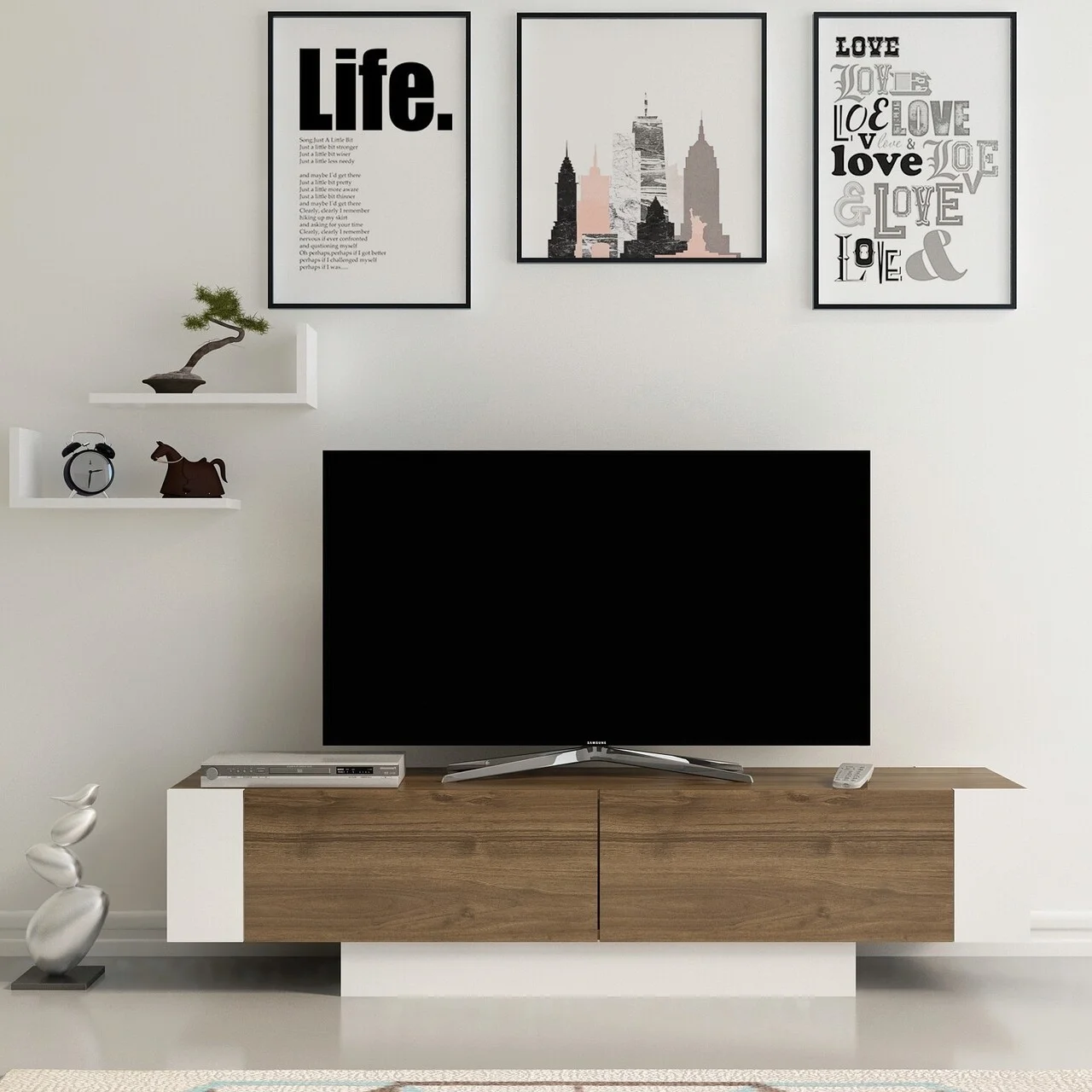 Comoda TV, Hanah Home, Matera, Nuc/Alb Comoda TV, Hanah Home, Matera, Nuc/Alb