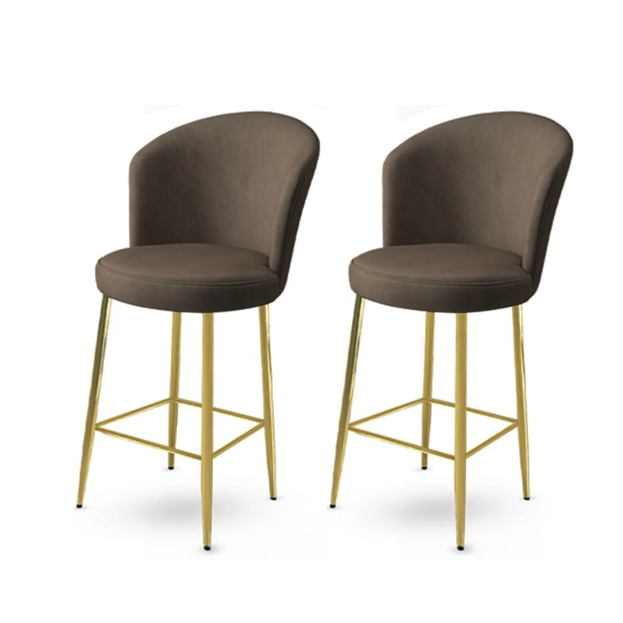 Set scaun de bar (2 bucăți), Hanah Home, Alte, Antracit / Aur Set scaun de bar (2 bucăți), Hanah Home, Alte, Antracit / Aur