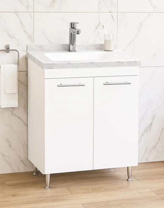 Set Baza si Lavoar seria 867, montat, 60 cm, alb Set Baza si Lavoar seria 867, montat, 60 cm, alb