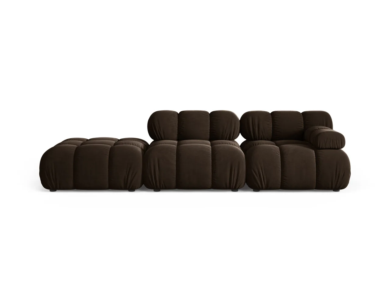 Canapea modulara 4 locuri cotiera stanga, Bellis-51, Micadoni Home, 282x94x70 cm, catifea, maro inchis Canapea modulara 4 locuri cotiera stanga, Bellis-51, Micadoni Home, 282x94x70 cm, catifea, maro inchis