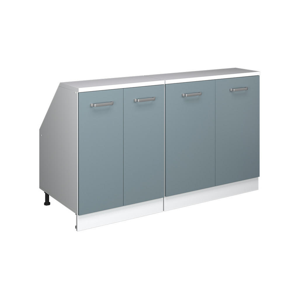 DULAP DE BUCĂTĂRIE PENTRU ACOPERIȘURI ÎNCLINATE R-Line Albastru-gri 140 cm Set de 2 corpuri dulap adâncime 60 cm DULAP DE BUCĂTĂRIE PENTRU ACOPERIȘURI ÎNCLINATE R-Line Albastru-gri 140 cm Set de 2 corpuri dulap adâncime 60 cm