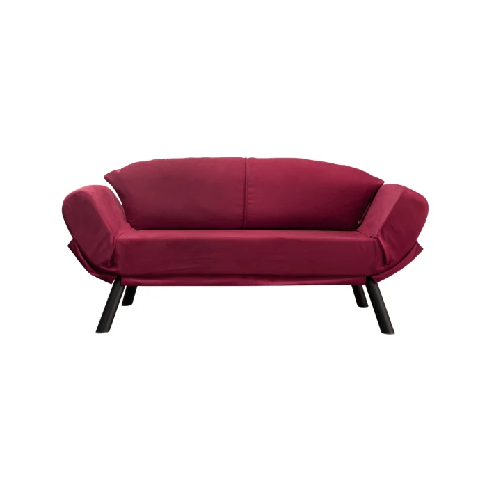 Canapea extensibila GENZO, 2 locuri, bordo, 177x75x87 cm
