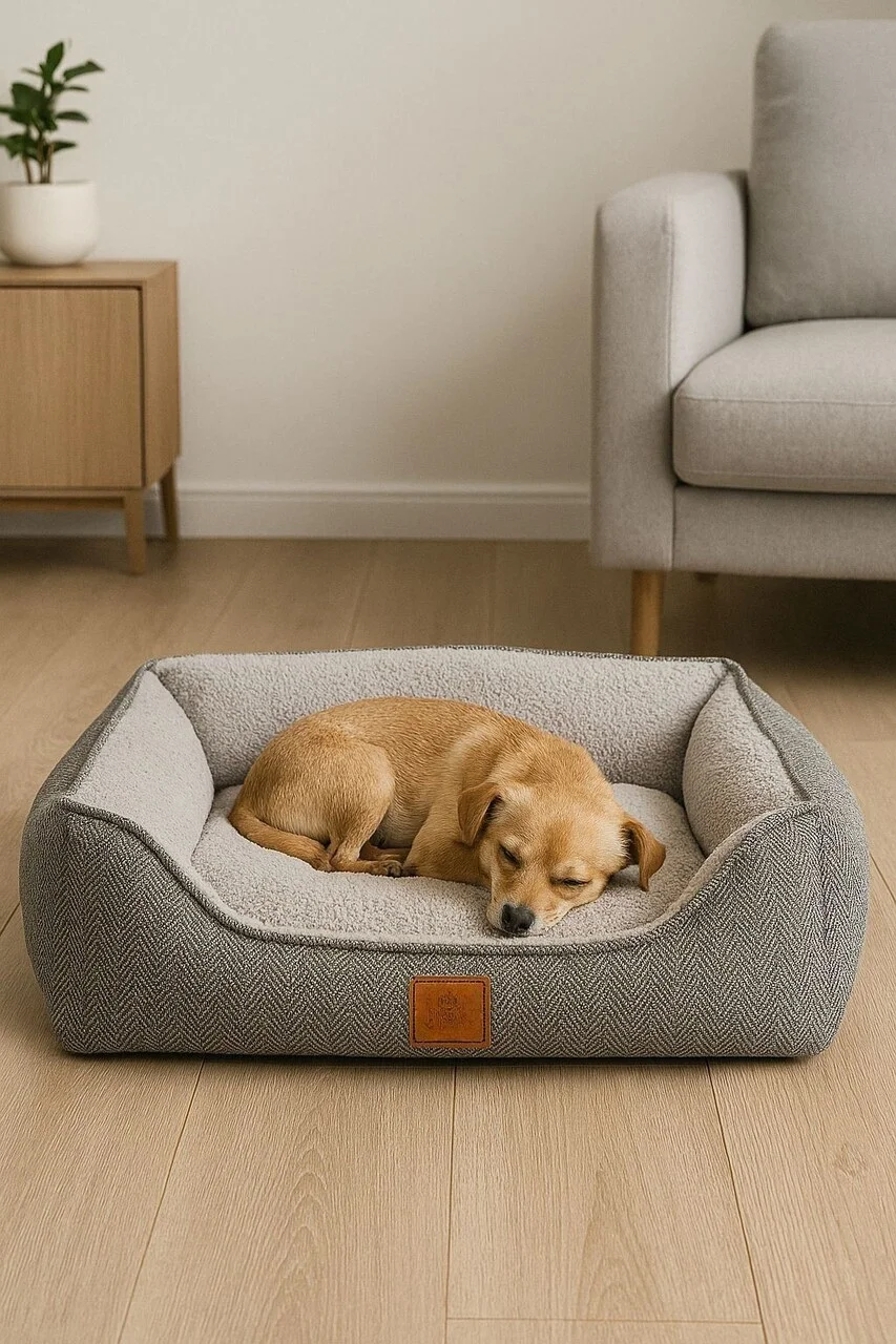 Pat pentru animale de companie, Paws & Whiskers, Zeus 40 x 60, Material exterior: 100% poliester, Gri Pat pentru animale de companie, Paws & Whiskers, Zeus 40 x 60, Material exterior: 100% poliester, Gri