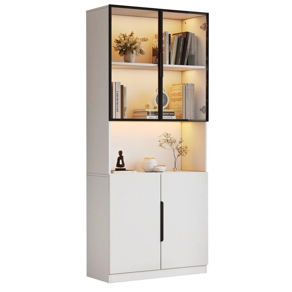 VITRINĂ ÎNALTĂ 80x30x200cm LED Alb VITRINĂ ÎNALTĂ 80x30x200cm LED Alb