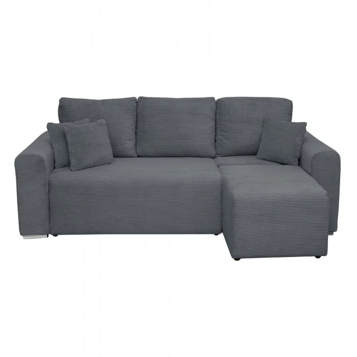 Coltar Canapea BEGA extensibil, cu arcuri si lada depozitare, colt interschimbabil, gri inchis, 240x153x80 cm Coltar Canapea BEGA extensibil, cu arcuri si lada depozitare, colt interschimbabil, gri inchis, 240x153x80 cm