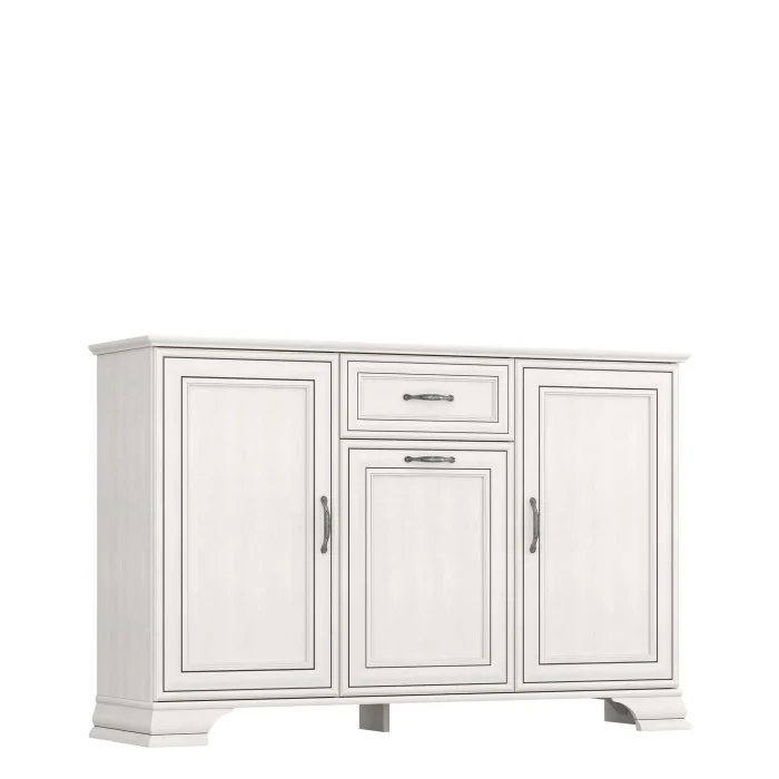 Comoda cu 3 usi si 1 sertar TIFFANY II, crem fineline, 139x37x90,1 cm Comoda cu 3 usi si 1 sertar TIFFANY II, crem fineline, 139x37x90,1 cm