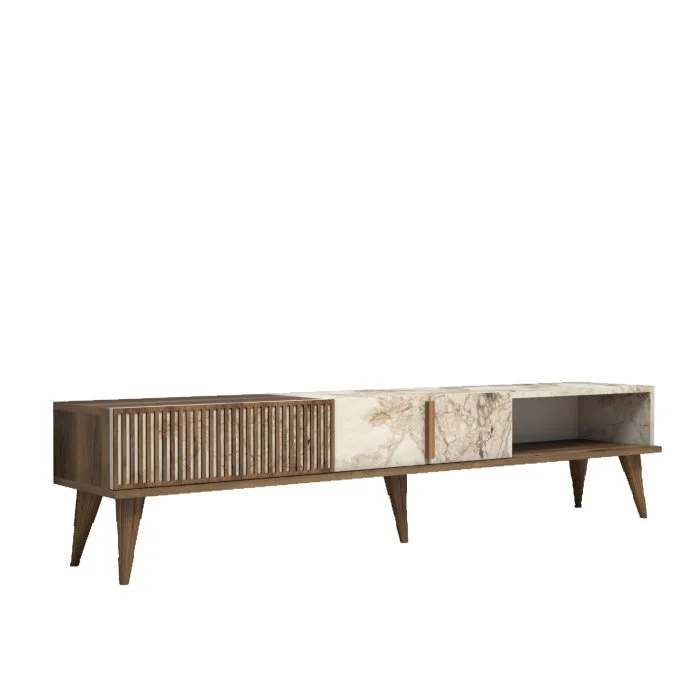 Comoda TV MILAN, nuc + alb, 180x35x40 cm Comoda TV MILAN, nuc + alb, 180x35x40 cm