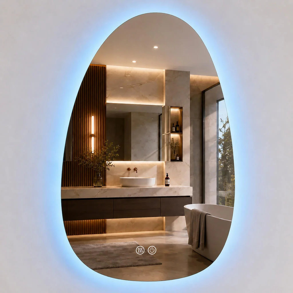 OGLINDĂ argintie baie LED 80x52 cm OGLINDĂ argintie baie LED 80x52 cm