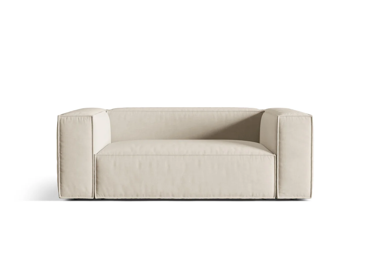 Canapea 2 locuri, Nuria-88, Micadoni Home, 170x110x72 cm, catifea, bej Canapea 2 locuri, Nuria-88, Micadoni Home, 170x110x72 cm, catifea, bej