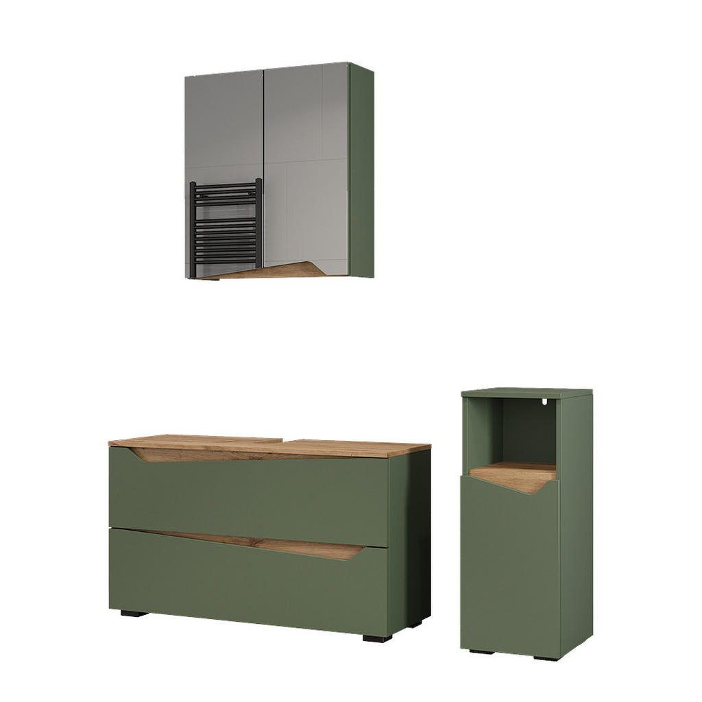 SET MOBILIER BAIE Marelle, Verde/Stejar artizanal, 3 piese SET MOBILIER BAIE Marelle, Verde/Stejar artizanal, 3 piese