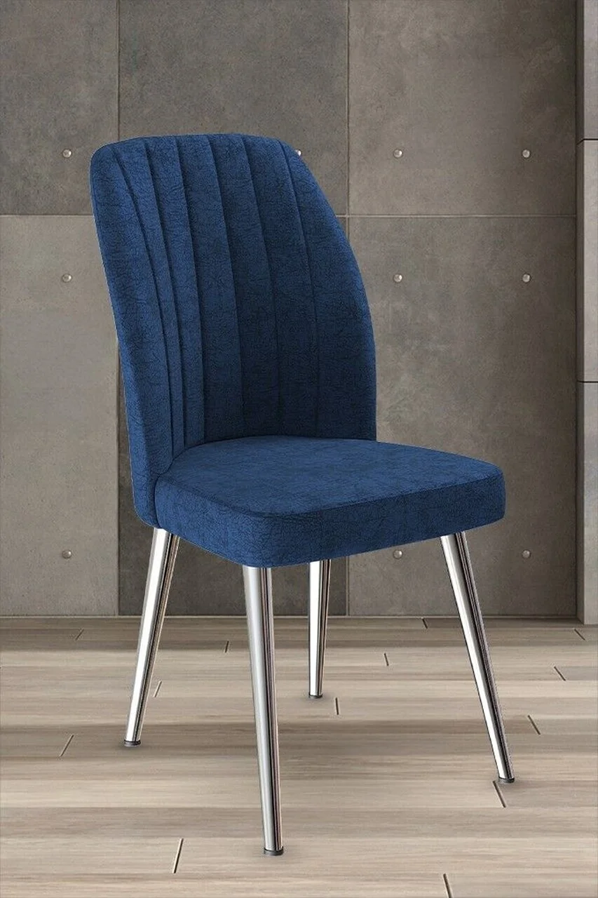 Set scaune 2 piese, Hanah Home, Platinum, Bleumarin / Crom Set scaune 2 piese, Hanah Home, Platinum, Bleumarin / Crom