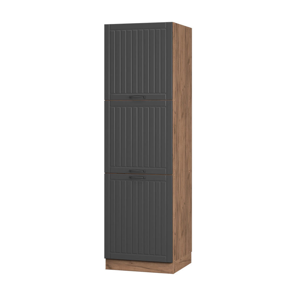 DULAP ÎNALT Fame-Line, Gri închis/Stejar auriu, 60 cm DULAP ÎNALT Fame-Line, Gri închis/Stejar auriu, 60 cm