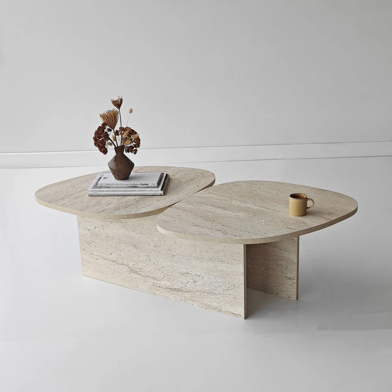 Masuta de cafea, Hanah Home, Stones, 125x38x60 cm, Travertin Masuta de cafea, Hanah Home, Stones, 125x38x60 cm, Travertin