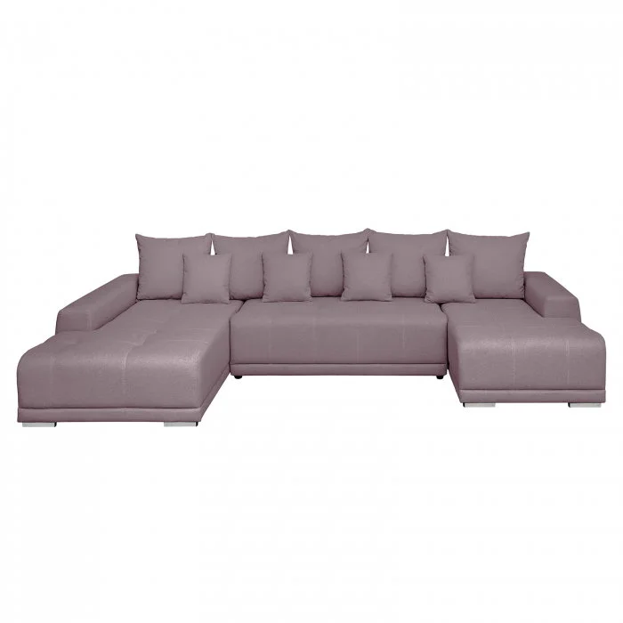 Coltar extensibil MARIBO U, cu arcuri si lada depozitare, colt stanga, gri maroniu, 350x203x90 cm Coltar extensibil MARIBO U, cu arcuri si lada depozitare, colt stanga, gri maroniu, 350x203x90 cm