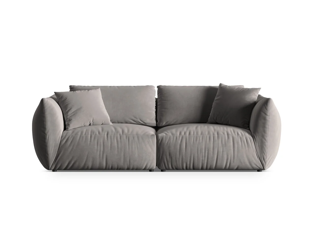 Canapea modulara 4 locuri, Chris-184, Micadoni Home, 260x100x80 cm, catifea, gri Canapea modulara 4 locuri, Chris-184, Micadoni Home, 260x100x80 cm, catifea, gri