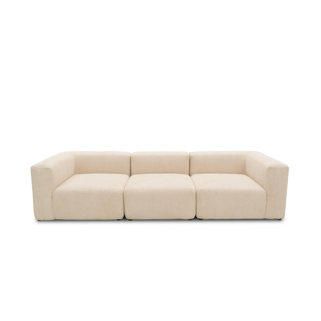 Canapea Cu 3 Locuri, textil, crem