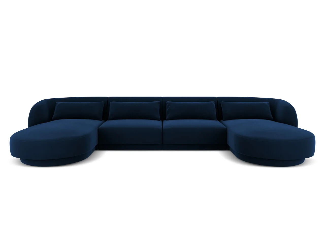 Coltar panoramic 5 locuri, Tulum, Cosmopolitan Design, 330x156x70 cm, catifea, albastru regal Coltar panoramic 5 locuri, Tulum, Cosmopolitan Design, 330x156x70 cm, catifea, albastru regal