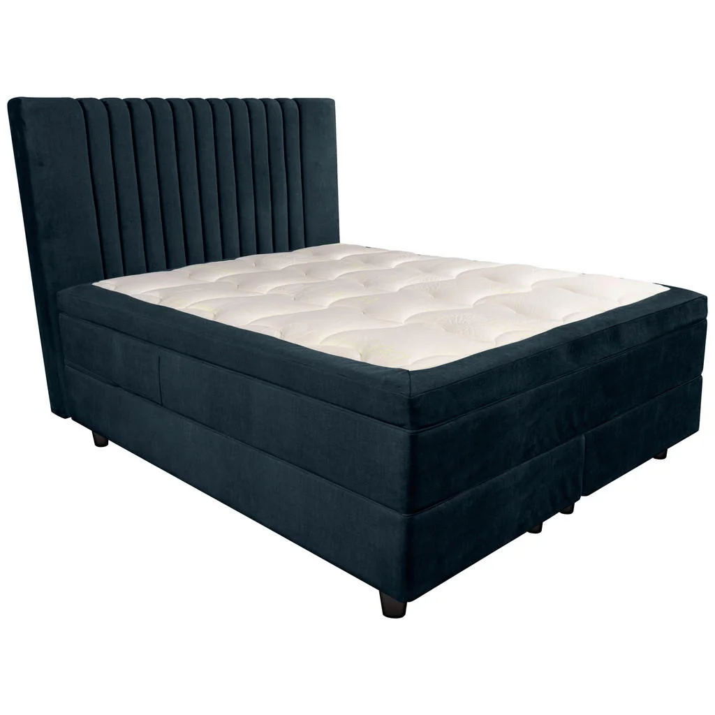 Boxspring 160x200, 160/200 cm, albastru Boxspring 160x200, 160/200 cm, albastru