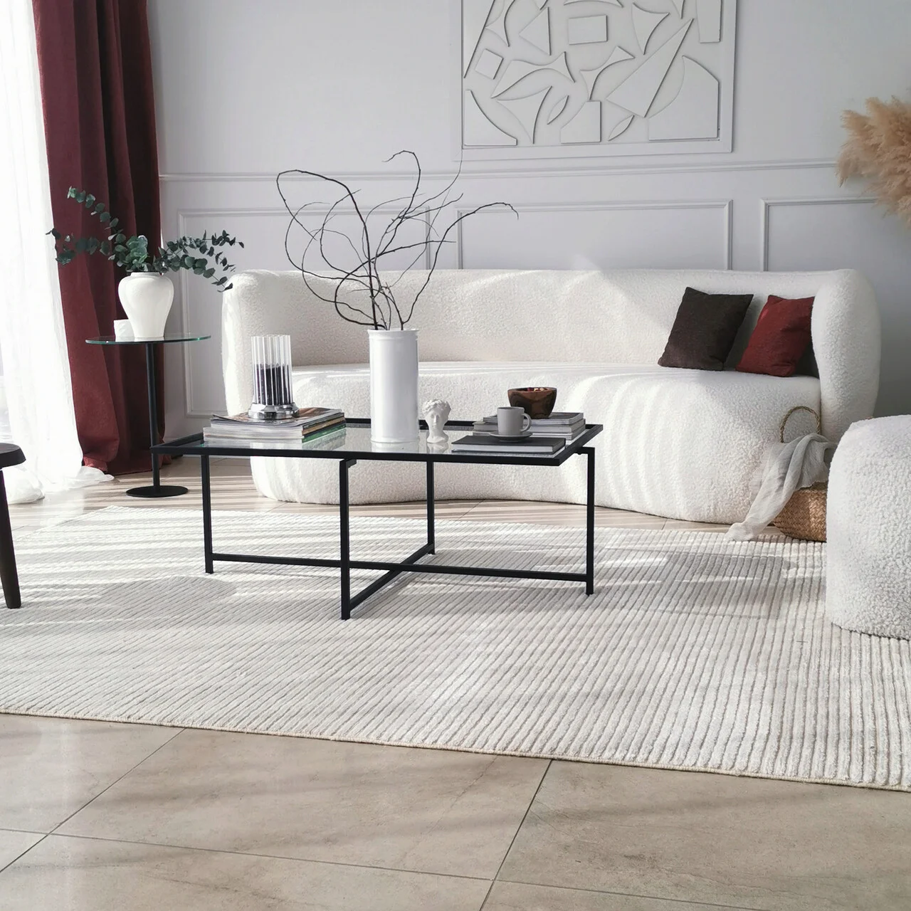 Masuta de cafea, Hanah Home, Sun S408, 94x35x64 cm, Negru Masuta de cafea, Hanah Home, Sun S408, 94x35x64 cm, Negru