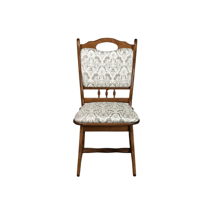 Scaun living FLANDER, cadru nuc + stofa print 02, 50x48x95 cm Scaun living FLANDER, cadru nuc + stofa print 02, 50x48x95 cm
