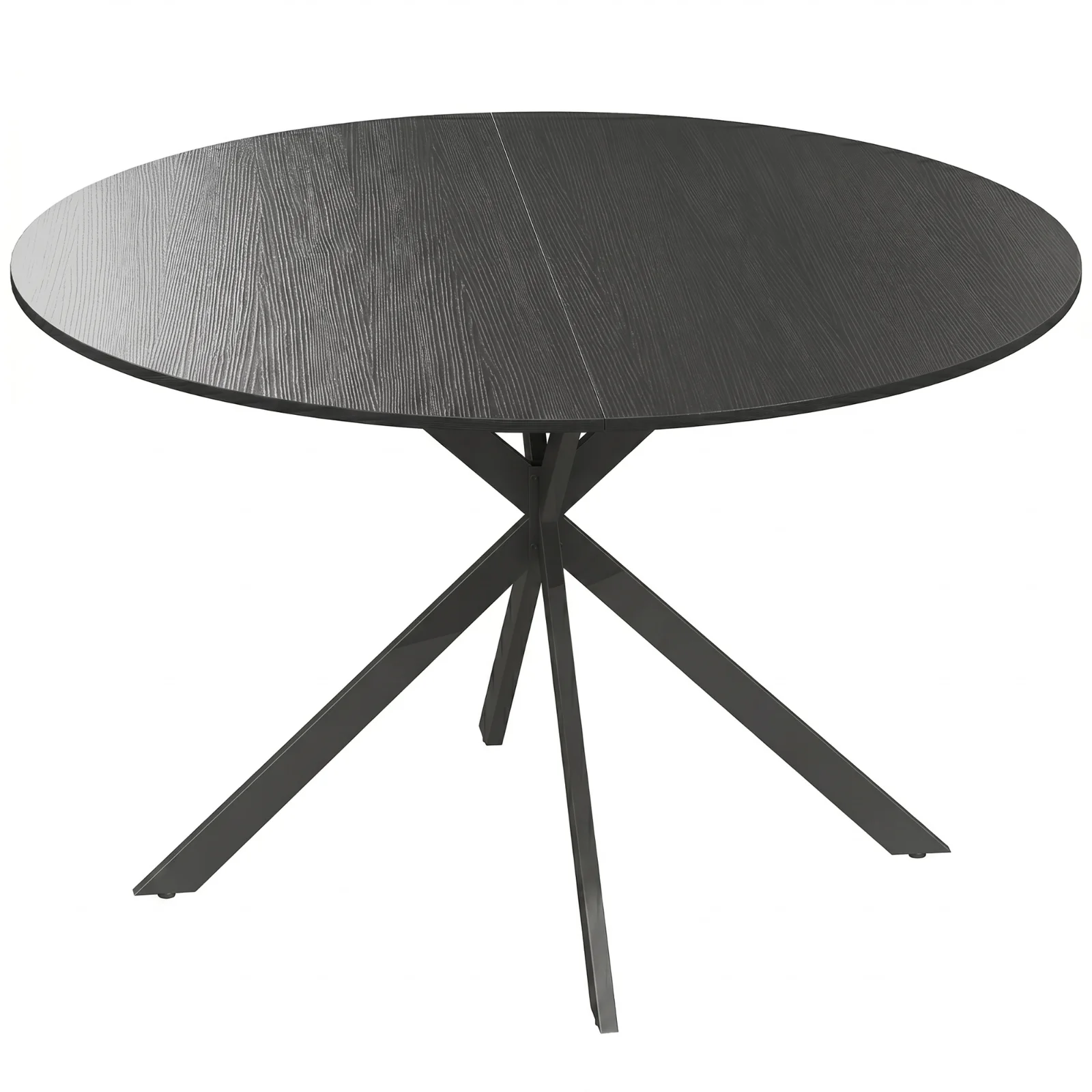 HOMCOM Masă rotundă de dining în stil industrial, cu picioare în cruce din oțel, Ø120x75 cm, negru | Aosom Romania HOMCOM Masă rotundă de dining în stil industrial, cu picioare în cruce din oțel, Ø120x75 cm, negru | Aosom Romania