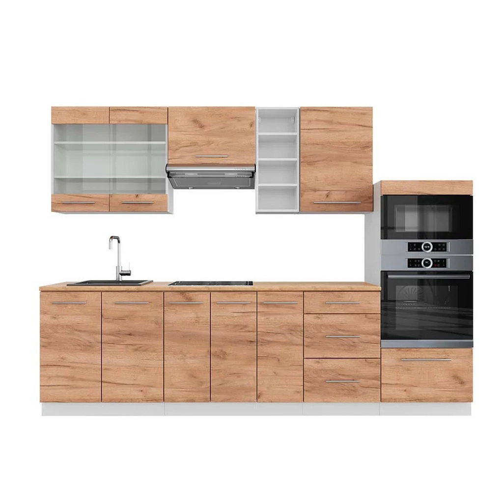 KITCHENETTE Fame-Line Stejar Goldkraft/alb 280 cm , AP Stejar KITCHENETTE Fame-Line Stejar Goldkraft/alb 280 cm , AP Stejar