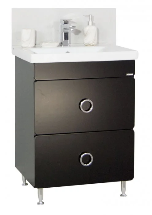 Set Baza front MDF si Lavoar seria 780, 60 cm, negru Set Baza front MDF si Lavoar seria 780, 60 cm, negru