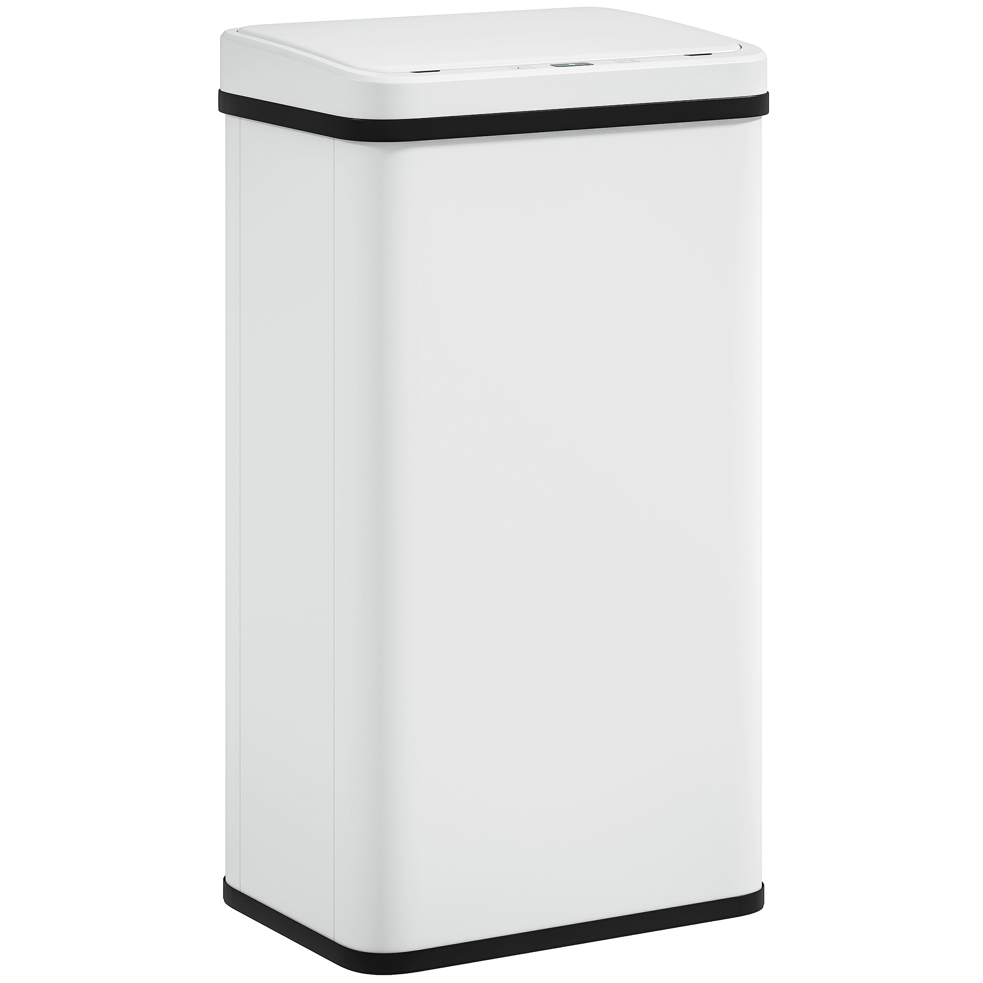 HOMCOM Coș de gunoi cu senzor 50L, capac cu închidere silențioasă, coș de bucătărie automat din oțel inoxidabil, alb | Aosom Romania HOMCOM Coș de gunoi cu senzor 50L, capac cu închidere silențioasă, coș de bucătărie automat din oțel inoxidabil, alb | Aosom Romania