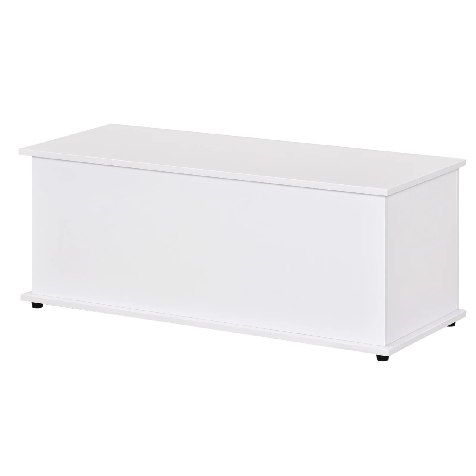 HOMCOM Cutie de depozitare multifunctionala din PAL cu capac care se deschide, pentru camera si intrare, 100x40x40cm, alb | Aosom Romania HOMCOM Cutie de depozitare multifunctionala din PAL cu capac care se deschide, pentru camera si intrare, 100x40x40cm, alb | Aosom Romania