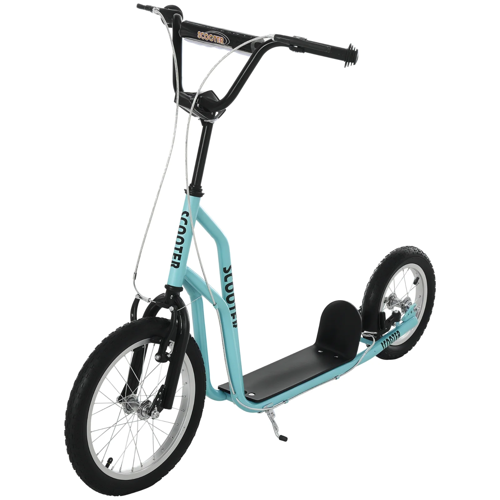 HOMCOM Kinderroller ab 5 jahre Scooter Tretroller Cityroller Kinder Roller Kickboard cu roti gonflabile 16/12 inci Albastru 135 x 58 x 88-94 cm | Aosom Romania HOMCOM Kinderroller ab 5 jahre Scooter Tretroller Cityroller Kinder Roller Kickboard cu roti gonflabile 16/12 inci Albastru 135 x 58 x 88-94 cm | Aosom Romania