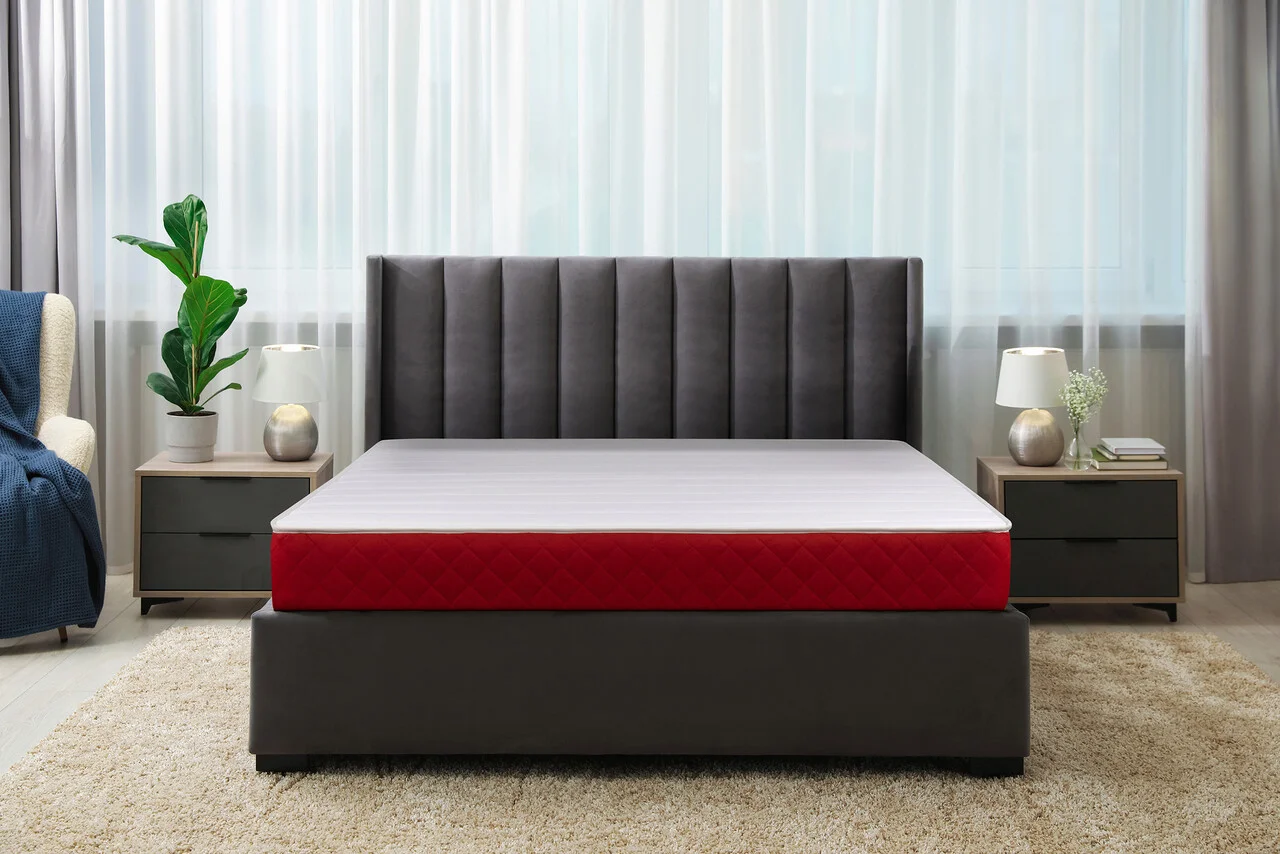 Saltea ortopedica, Red Line, 140x200 cm, h 18 cm, spuma poliuretanica, reversibila, medie Saltea ortopedica, Red Line, 140x200 cm, h 18 cm, spuma poliuretanica, reversibila, medie