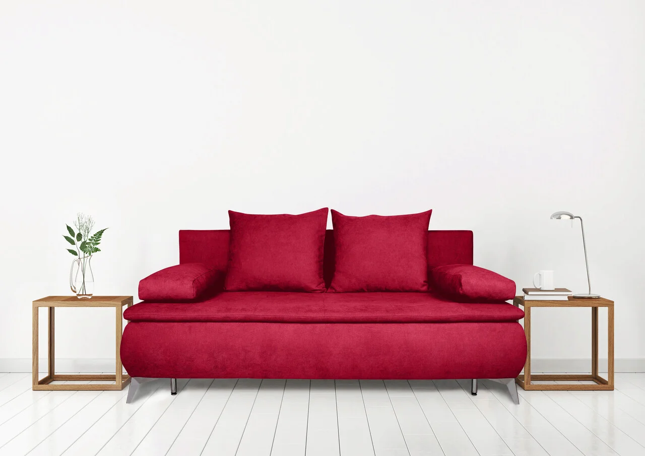 Canapea extensibila Sofie, cu lada pentru depozitare, 3 locuri, 203x92x86 cm, Rosu Canapea extensibila Sofie, cu lada pentru depozitare, 3 locuri, 203x92x86 cm, Rosu