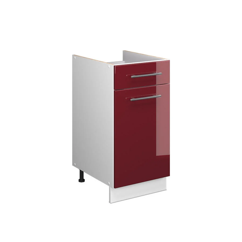 DULAP INFERIOR PENTRU CHIUVETĂ/PLITĂ Fame-Line, Bordeaux lucios ridicat/Alb, 40 cm fara blat DULAP INFERIOR PENTRU CHIUVETĂ/PLITĂ Fame-Line, Bordeaux lucios ridicat/Alb, 40 cm fara blat