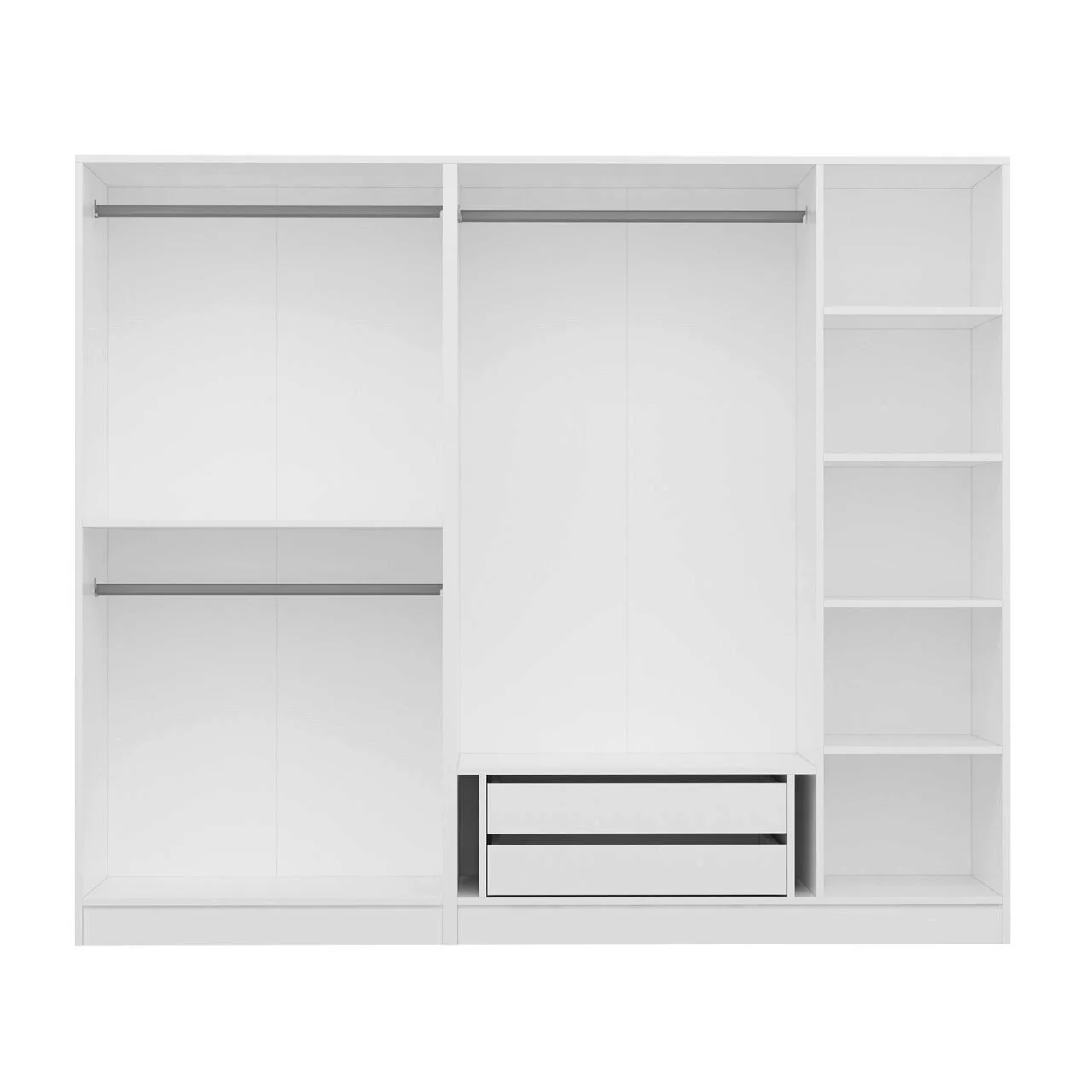 Dulap pentru haine, Hanah Home, Kale, 225x190x52 cm, Alb Dulap pentru haine, Hanah Home, Kale, 225x190x52 cm, Alb