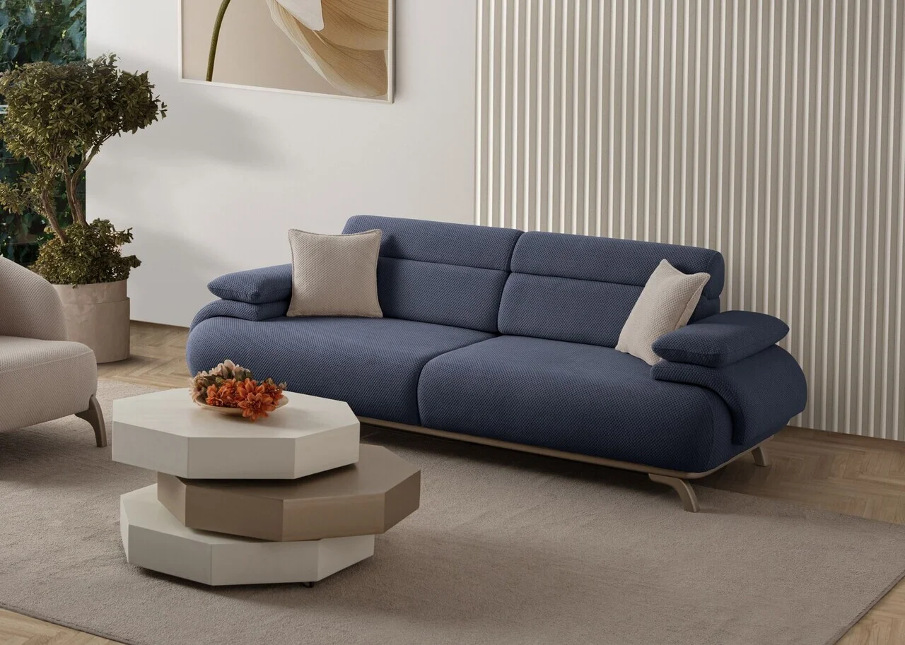 Canapea 3 locuri, Atelier del Sofa, 752EST1141, Lemn de carpen/PAL melaminat, Albastru navy Canapea 3 locuri, Atelier del Sofa, 752EST1141, Lemn de carpen/PAL melaminat, Albastru navy