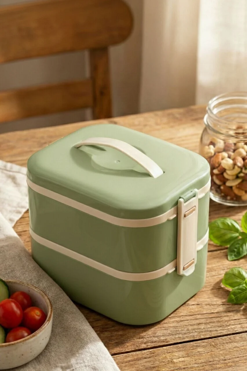 Cutie pentru pranz, Hermia, 721CBL1311, Inox, Izolat in vid, Verde Cutie pentru pranz, Hermia, 721CBL1311, Inox, Izolat in vid, Verde