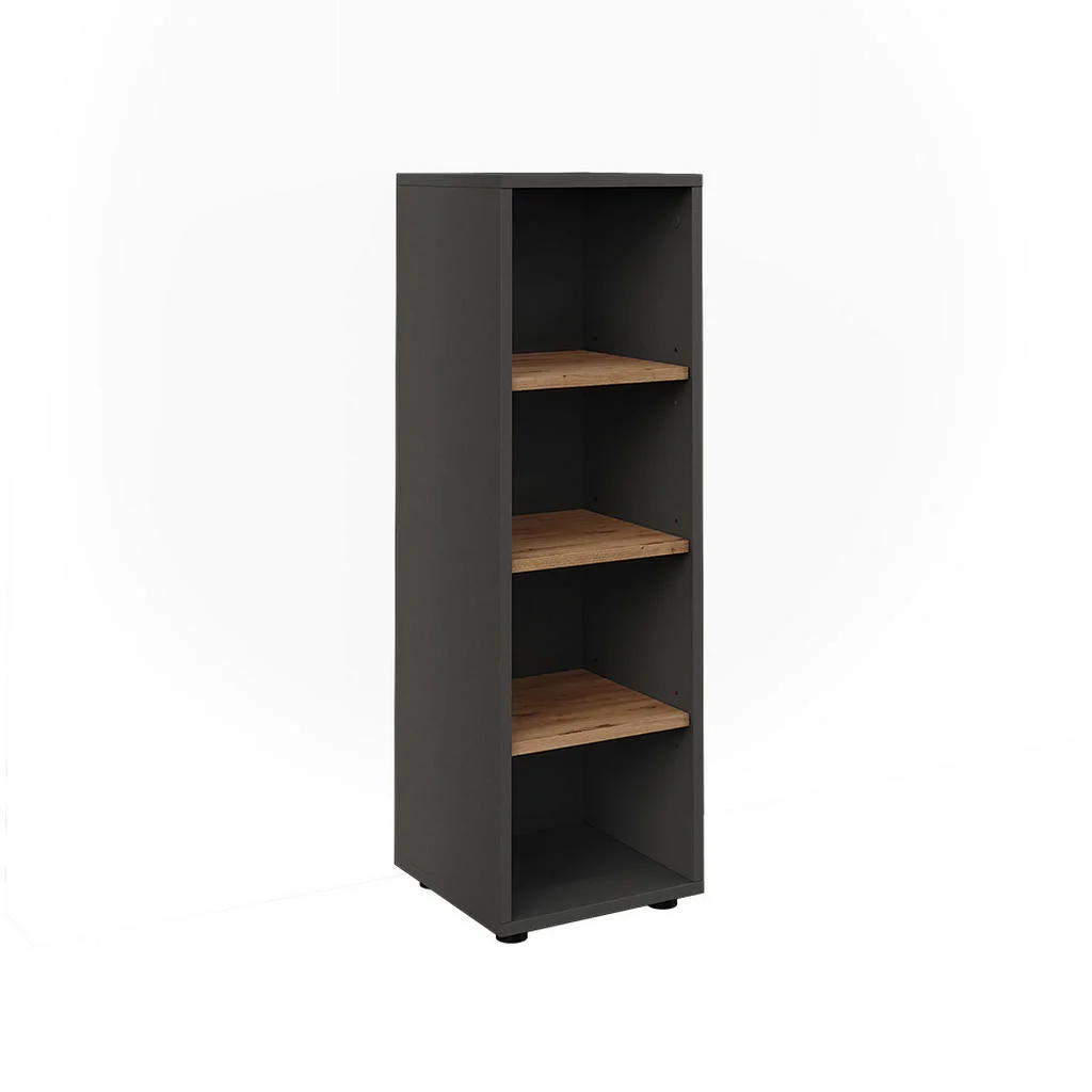 DULAP MIDI Irma, antracit/Stejar auriu, 30x95 cm 4 compartimente de depozitare DULAP MIDI Irma, antracit/Stejar auriu, 30x95 cm 4 compartimente de depozitare