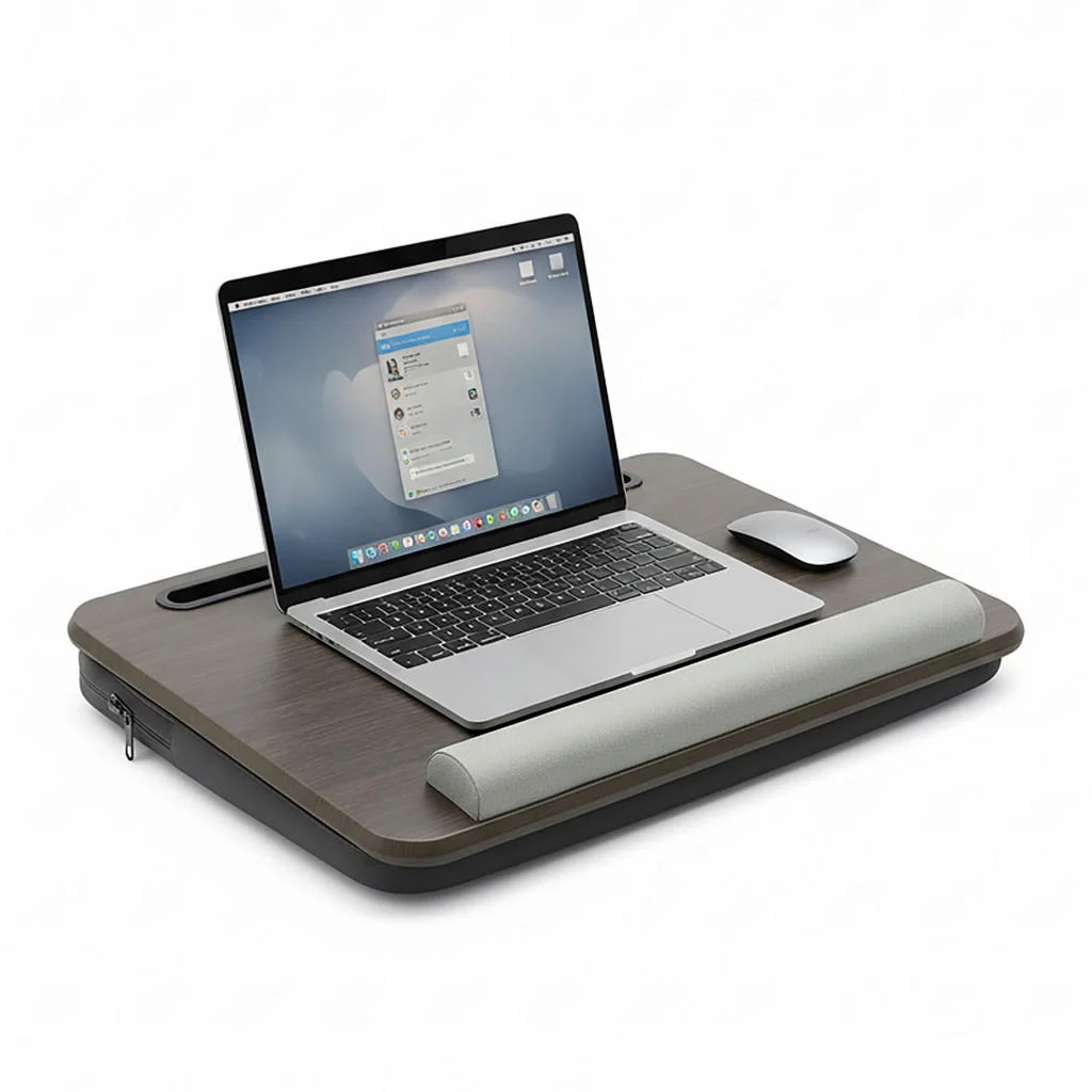 SUPORT laptop maro gri cu buzunar SUPORT laptop maro gri cu buzunar