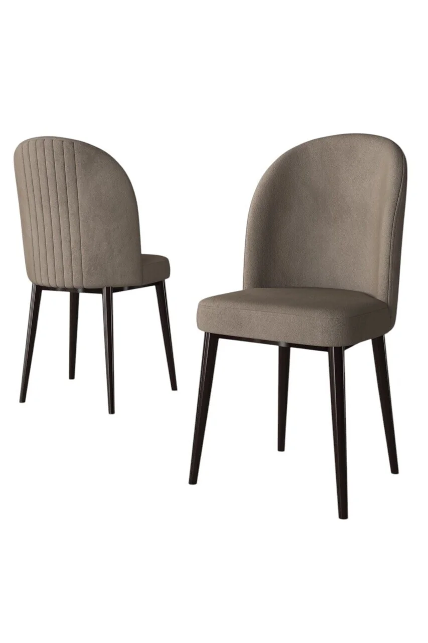 Set scaune 4 piese, Hanah Home, Aste, Cappuccino/Maro Set scaune 4 piese, Hanah Home, Aste, Cappuccino/Maro