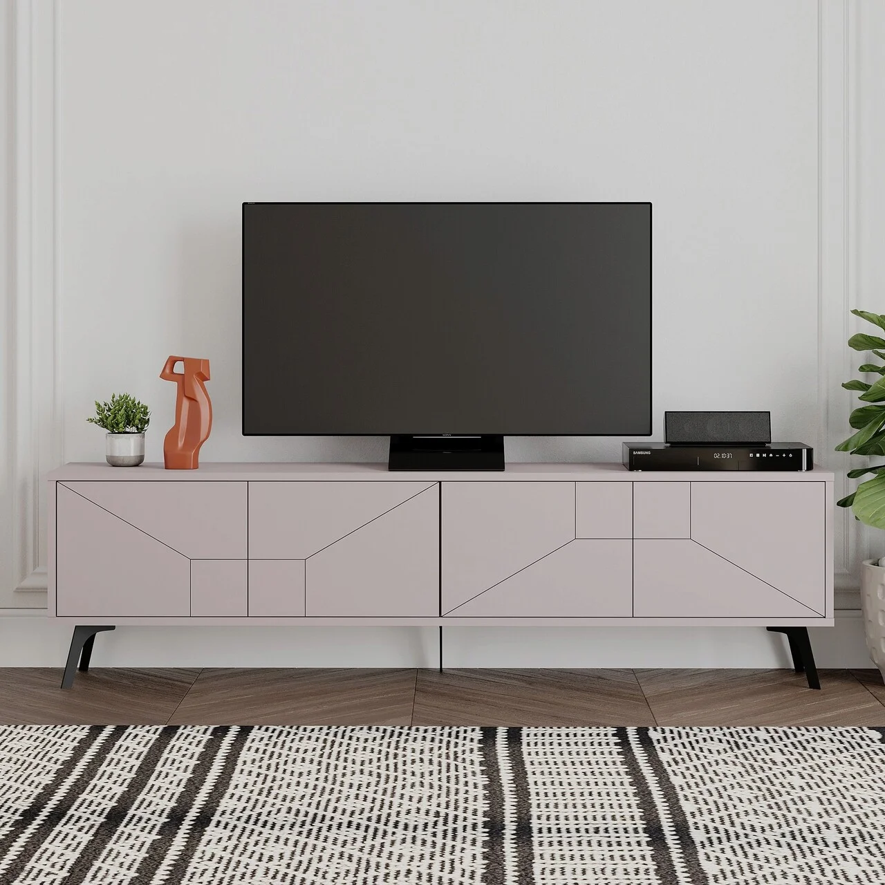 Comoda TV, Hanah Home, Dune, 180x50x29.6 cm, Mocha Comoda TV, Hanah Home, Dune, 180x50x29.6 cm, Mocha