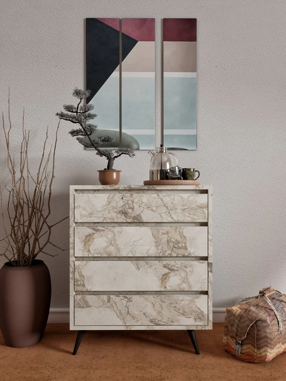 Dulap, Hanah Home, Suvera, 70x86x40 cm, Marmura Ephesus Dulap, Hanah Home, Suvera, 70x86x40 cm, Marmura Ephesus