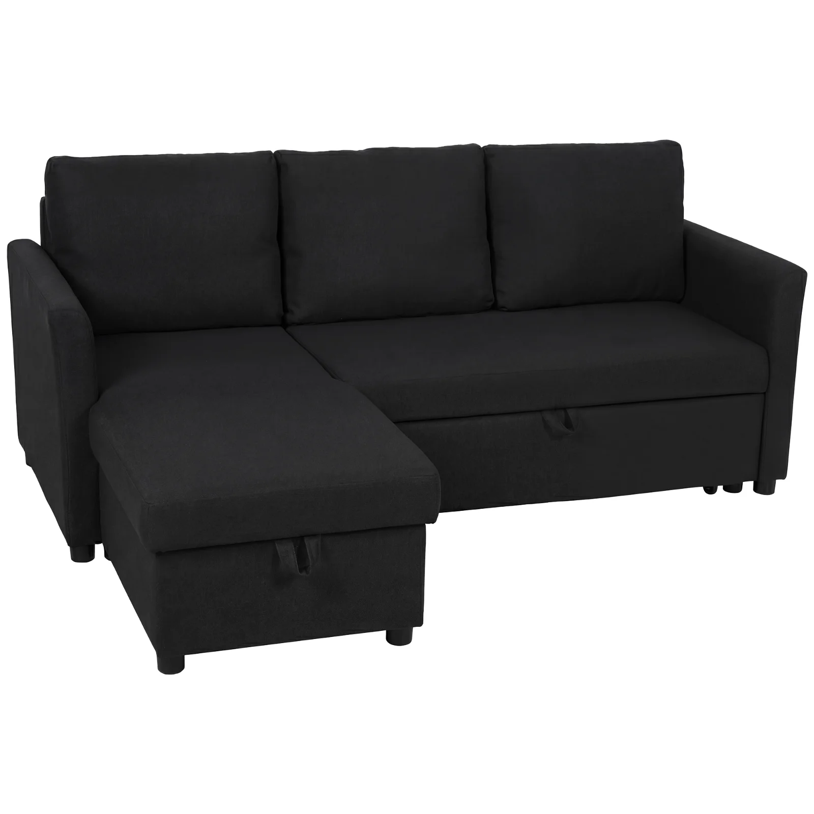 HOMCOM Canapea Extensibilă cu 3 Locuri și Șezlong Convertibil, Canapea de Colț Pliabilă cu Compartiment de Depozitare și 3 Perne Detașabile, Material Textil cu Efect de In, Living, 192x148x86cm, Gri Î HOMCOM Canapea Extensibilă cu 3 Locuri și Șezlong Convertibil, Canapea de Colț Pliabilă cu Compartiment de Depozitare și 3 Perne Detașabile, Material Textil cu Efect de In, Living, 192x148x86cm, Gri Î