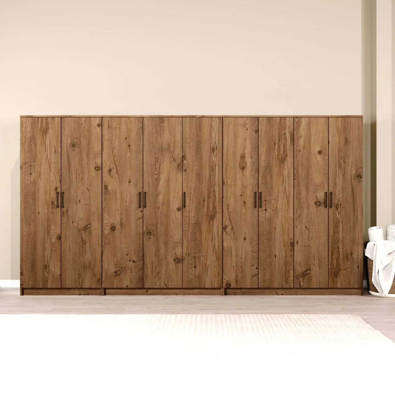 Dulap pentru haine, Hanah Home, Kardelen 1600-124, 340x180x51.8 cm, Maro Dulap pentru haine, Hanah Home, Kardelen 1600-124, 340x180x51.8 cm, Maro