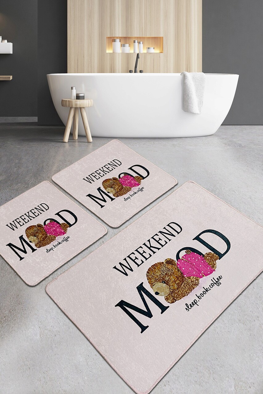 Set covorase de baie, L'essentiel Maison, Weekend Mood Djt, Poliester, Multicolor Set covorase de baie, L'essentiel Maison, Weekend Mood Djt, Poliester, Multicolor