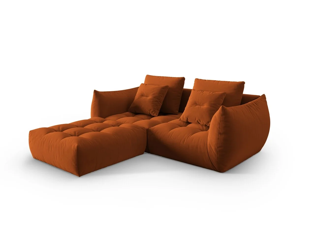 Coltar modular reversibil 3 locuri, Bloom-184, Micadoni Home, 232x216x95 cm, catifea, teracota Coltar modular reversibil 3 locuri, Bloom-184, Micadoni Home, 232x216x95 cm, catifea, teracota