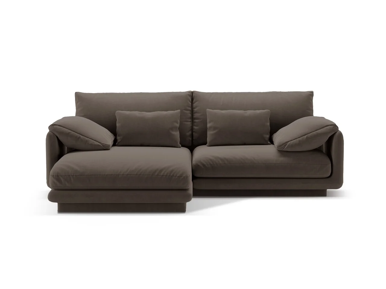 Coltar stanga 3 locuri, Torino-184, Micadoni Home, 220x170x83 cm, catifea, gri ebony Coltar stanga 3 locuri, Torino-184, Micadoni Home, 220x170x83 cm, catifea, gri ebony