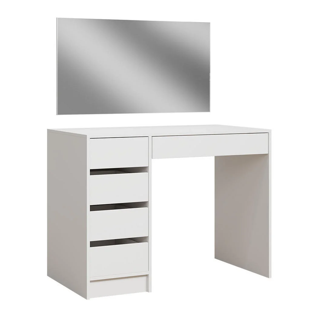 MASĂ DE TOALETĂ Thalia, Alb, 100 cm cu oglinda MASĂ DE TOALETĂ Thalia, Alb, 100 cm cu oglinda