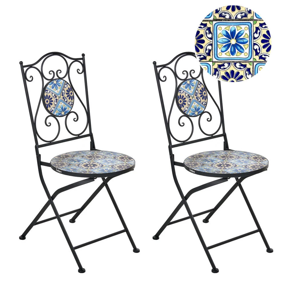 SCAUN DE GRĂDINĂ set de 2 negru Aggius SCAUN DE GRĂDINĂ set de 2 negru Aggius